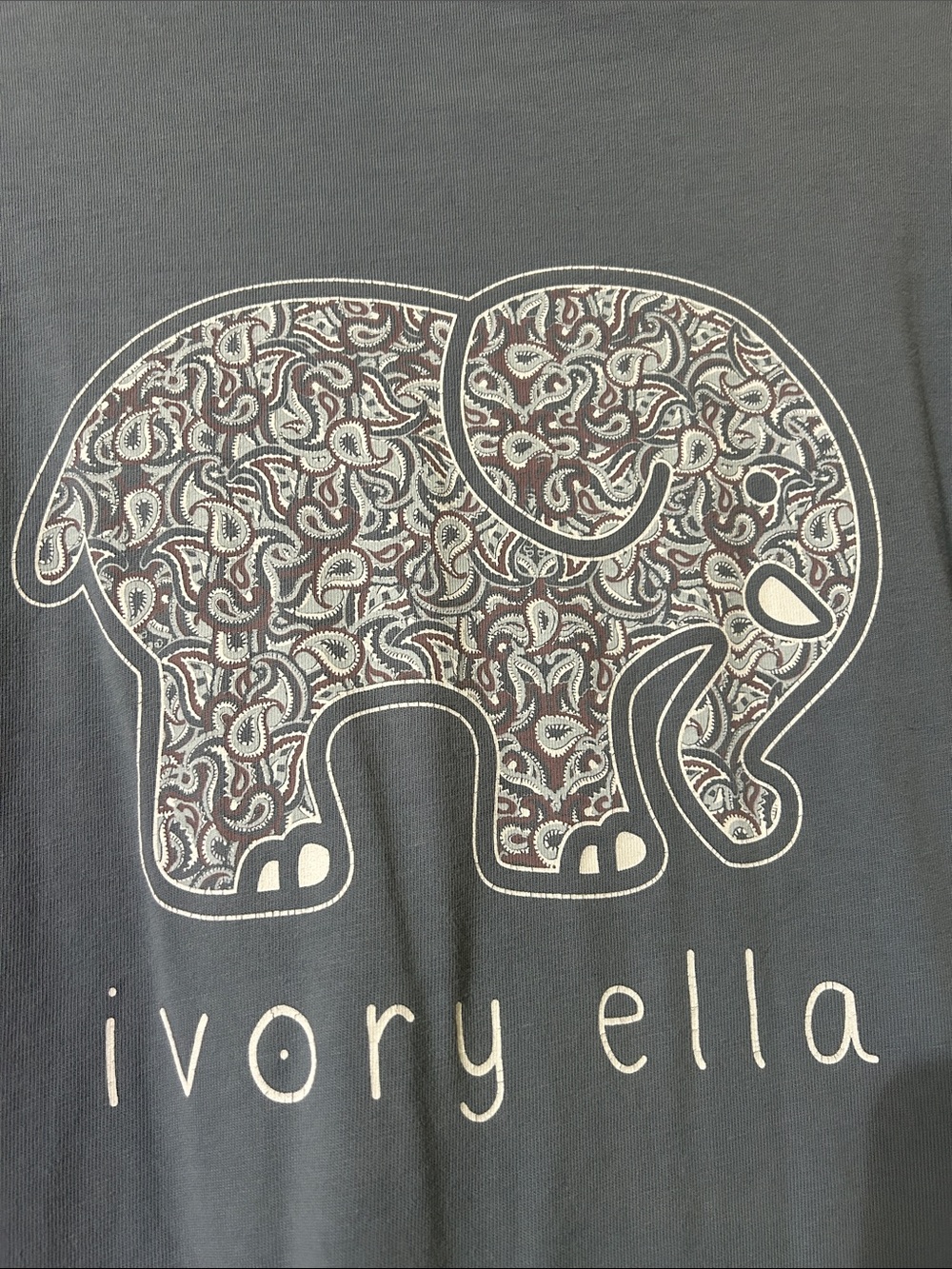 Ivory Ella Blue Paisley Tee - Picture 6 of 6